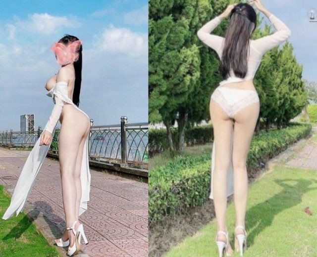 Sex Việt Nam áo dài khiêu dâm ven sông