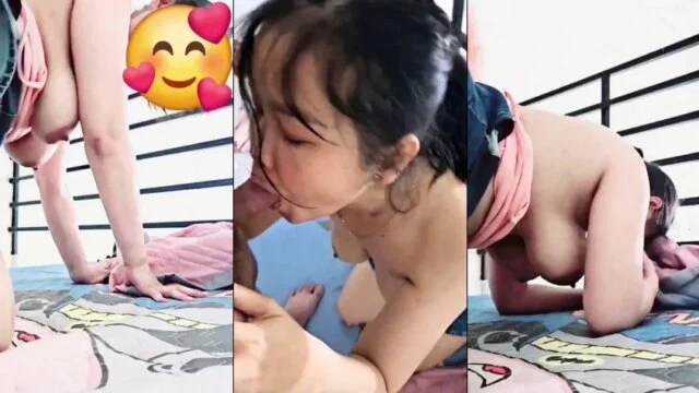 Vú to em đung đưa lúc lắc lúc bú cu
